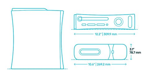 Xbox 360 Dimensions And Drawings