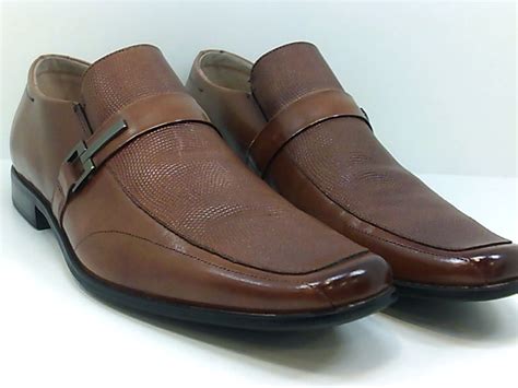 Stacy Adams Mens Beau Fabric Square Toe Penny Loafer Cognac Size Pmk Ebay