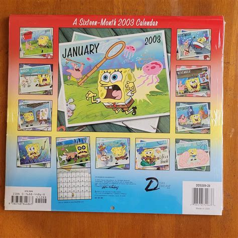 Spongebob 2003 Calendar Nickelodeon Sealed Etsy