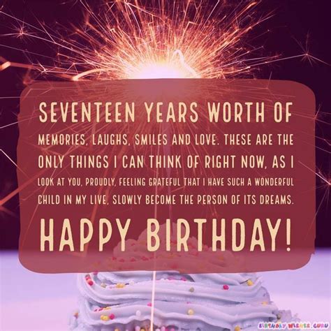 Happy 17th Birthday Wishes By Birthday Wishes Guru