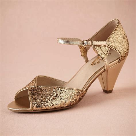 gold glitter spark wedding shoe handmade pumps leather sole comfortable pumps toe 2 5 leather