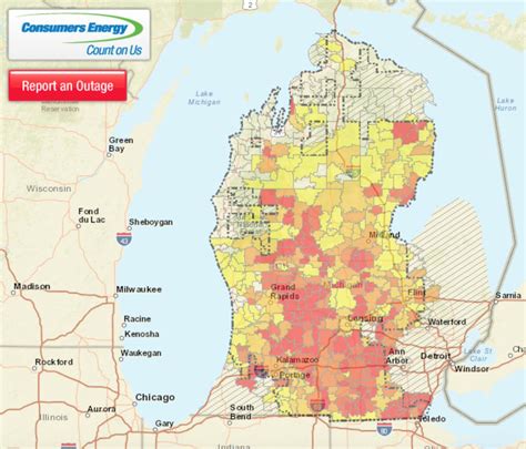 Consumers Energy Outage Map Michigan