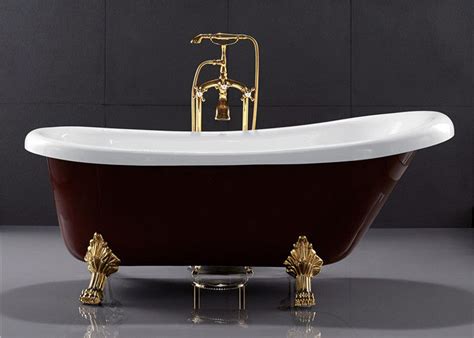 This one's unique shape and glossy finish will ensure your bathroom is just as clawfoot tubs provide that perfect vintage appeal, no matter whether you're going for a farmhouse look or an art deco vibe. 67 Inch PMMA Acrylic Free Standing Bathtub Clawfoot ...