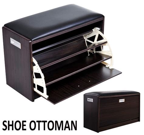 Five drawers provide ample storage. Luxury Wood Furniture Storage Shoes Cabinet Shoe Ottoman ...