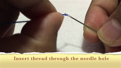 Basic Hand Sewing Threading A Needle Youtube