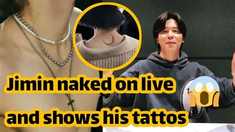 Jimin Naked On Live Eng Sub Showed His Tatto On Back YouTube
