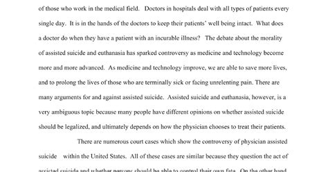 Physician Assisted Suicide Thesis Against Ghostwriternickelodeonweb