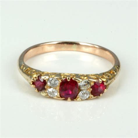 Buy Antique Ruby And Diamond Ring C1900 Sold Items Sold Rings Sydney