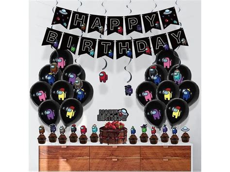 Among Us Birthday Party Suppliesamong Us Banneramong Us Etsy In 2021