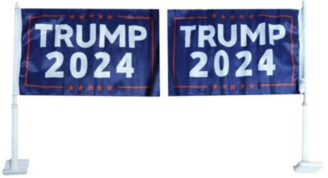 trump 2024 stars blue 12 x18 double sided rough tex knit nylon car flag ebay