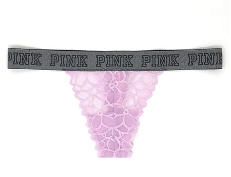 victoria s secret pink logo thong panty