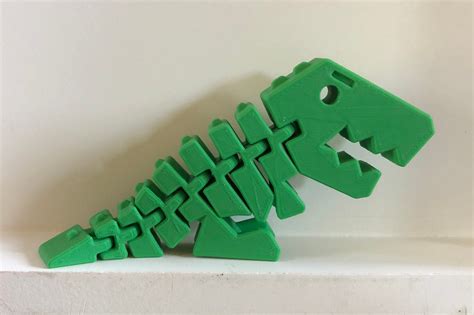 new 3d printed articulated flexi rex dinosaur dino rex toy etsy uk
