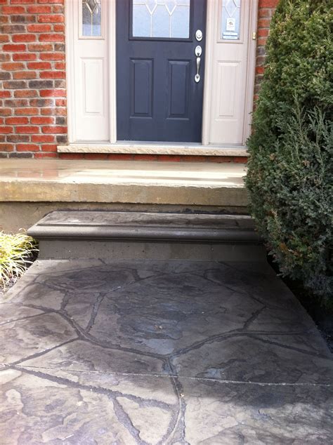 Arizona Flagstone Stamped Concrete Step With Bullnose In Kilworth