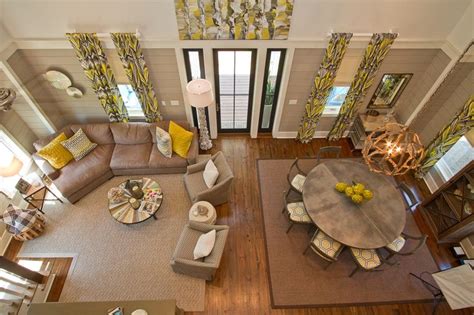 Birds Eye View Of Dining And Living Rooms In This Borges Brooks Home In