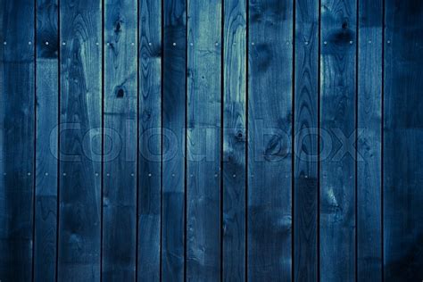 Dark Blue Wood Background Blue Painted Stock Image Colourbox