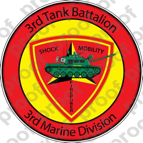 Sticker Usmc Unit 3rd Tank Battalion Ooo Lisc20187 Mc Graphic Decals