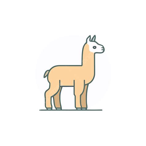 Pengunduhan Ikon Llama Vektor Ikon Linear Yang Menggambarkan Llama