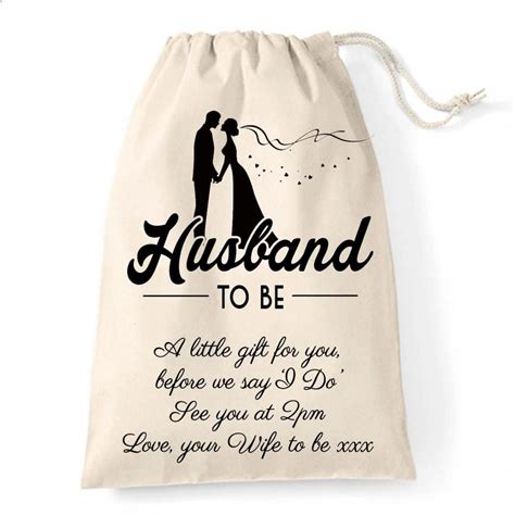 Wedding day gift ideas for husband. Personalised Wedding Gift Bag For The Husband To Be, A ...