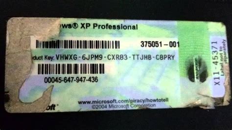 Windows Xp Pro Product Key 64 Bit Microsoft Windows Xp Professional
