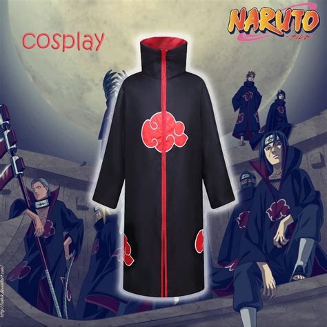 Naruto Costume Akatsuki Cloak Cosplay Sasuke Uchiha Cape Cosplay Itachi