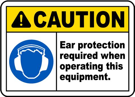 Ear Protection Required Sign I2412