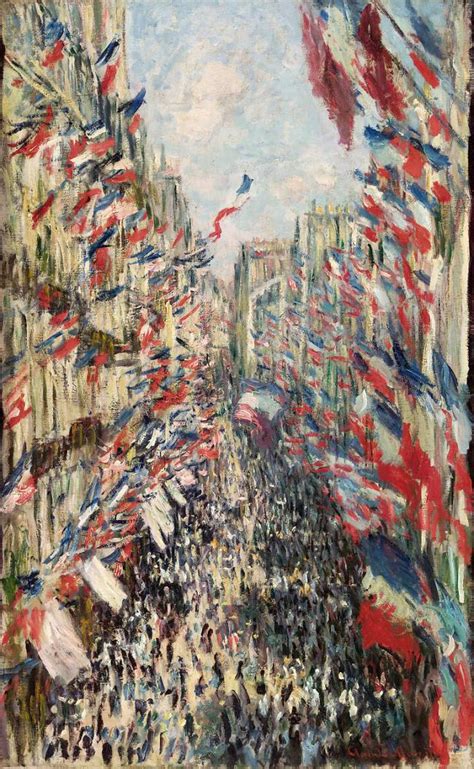 La Rue Montorgueil à Paris Fête Du 30 Juin 1878 De Claude Monet