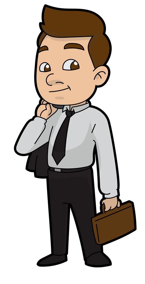 Office Animated Businessman Png File Png Mart