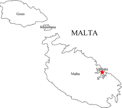Malta map and 100 more free printable international maps. Blank map of the world country. - Blank map speciality shop