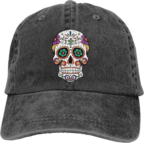 Sugar Floral Skull Cowboy Cap Unisex Headgear Casquette Baseball Hat
