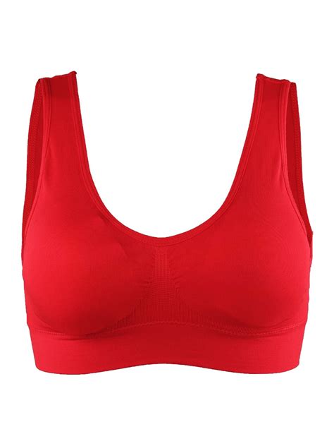 allegra k women s removable pads seamless wirefree sleep vest tops bra