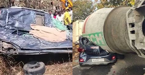 Bengaluru Women Techie Daughter Killed After Concrete Mixer Truck Crashes Into Their Car