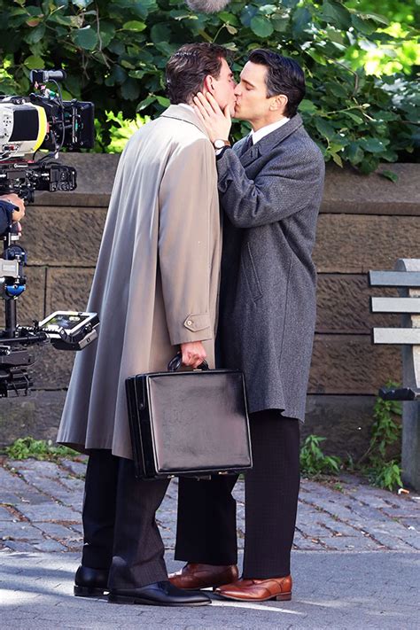 bradley cooper and matt bomer kiss while filming scenes for new movie ‘maestro photos appflicks
