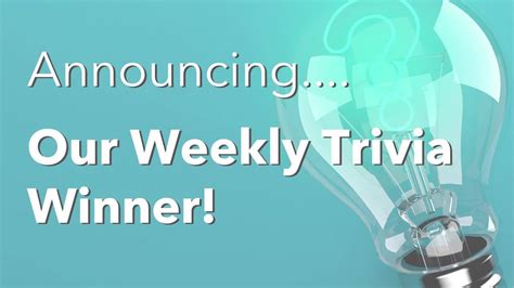 Weekly Trivia 424 Its Time To Pick This Weeks Trivia Winner