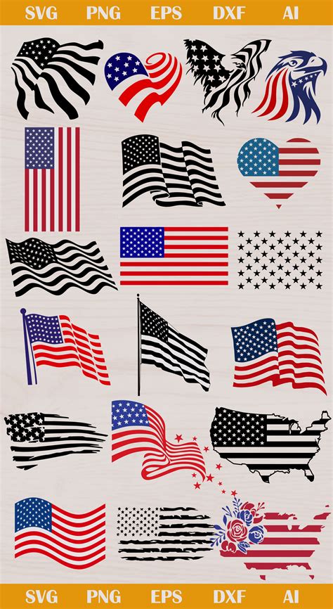Silhouette Files Zentangle SVG American Flag SVG Mandala Svg Svg Files