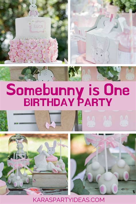 Somebunny Is One Birthday Party Karas Party Ideas First Birthday