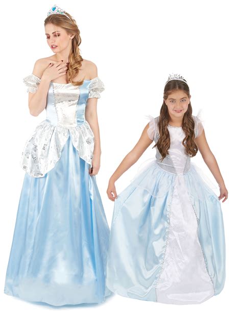 Disfraz De Pareja Princesa Azul Madre E Hija Disfraces