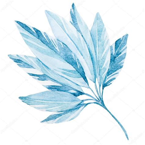 Watercolor Leaf — Stock Vector © Zeninaasya 71313865