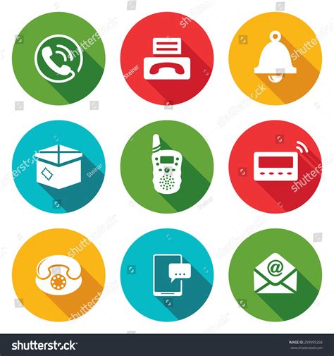 Communication Icons Set Vector Illustration Isolated Flat Icons