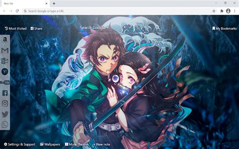 Demon Slayer Tanjiro Anime Wallpaper New Tab Chrome Web