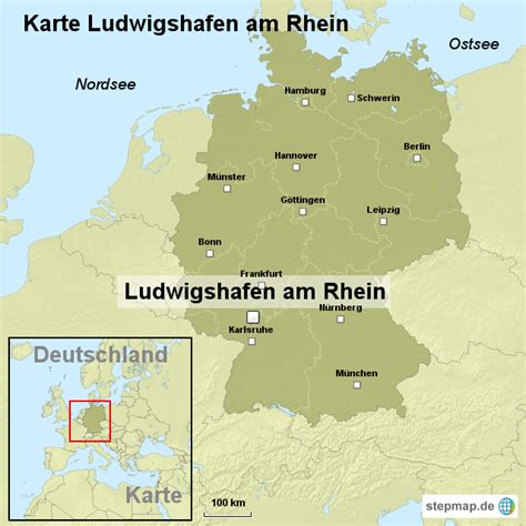 Karte Ludwigshafen Am Rhein Von Ortslagekarte Landkarte Für Deutschland