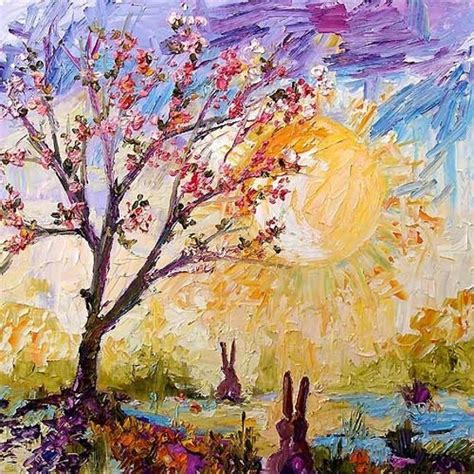 Spring Blossom Trees Impressionist Original Oil By Ginettefineart