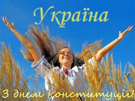 У день конституції україни, це важливе свято для всієї нашої країни і кожного громадянина, бажаємо вам благополуччя, родинного щастя, міцного здоров'я, мирного неба над головою, сил і впевненості у нехай вам щастить! З днем конституції - Українські статуси Українські статуси