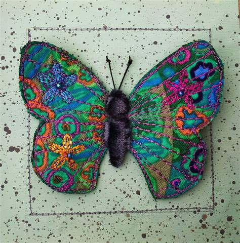 ‘millefiore Butterfly Corinne Young Textiles Textile Art Fabric