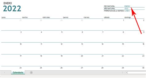 Plantilla Calendario Excel Para 2022 Plantillasofficenet