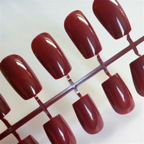 24pcs Fashion Chocolate Brown Fake Nails Long Acrylic Nails Flat Top