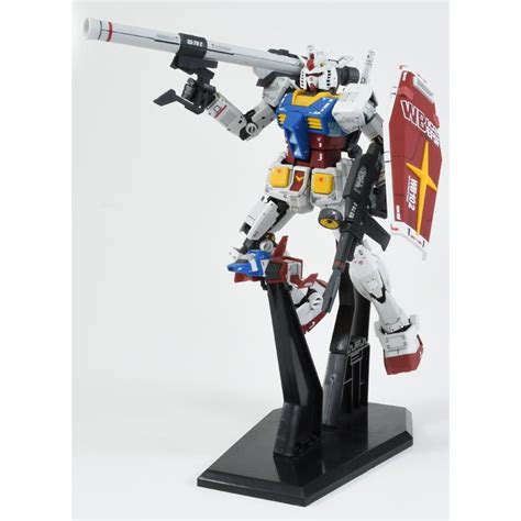 Twin Base Gundam Stand Suitable For 144 And Sd Black Bandai