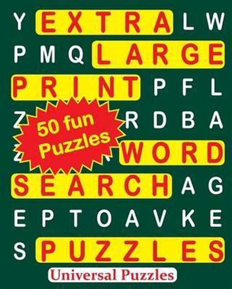Extra Large Print Word Search Puzzles Universal Puzzles