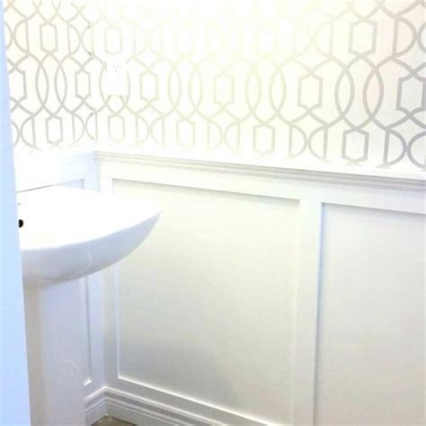 Mirrored Wallpaper Wainscoting Panels Best Ideas On Powder Room Decor