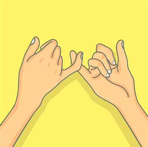Hand Pinky Promise Concept 661402 Vector Art At Vecteezy