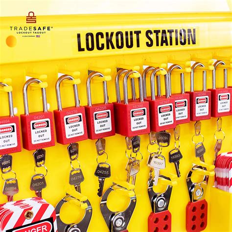 Buy Tradesafe Xl Lockout Tagout Station With Loto Devices 14 Pack